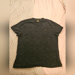 Polo Ralph Lauren‎ Men's Charcoal Gray V-Neck T-Shirt XL